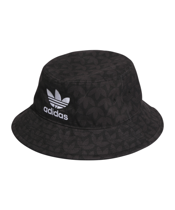 adidas Originals Monogram Print Bucket Hat Black - schwarz