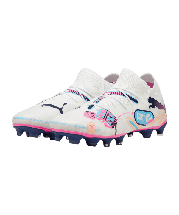 PUMA FUTURE 7 Match FG/AG Volume Up Weiss Blau F01 - weiss