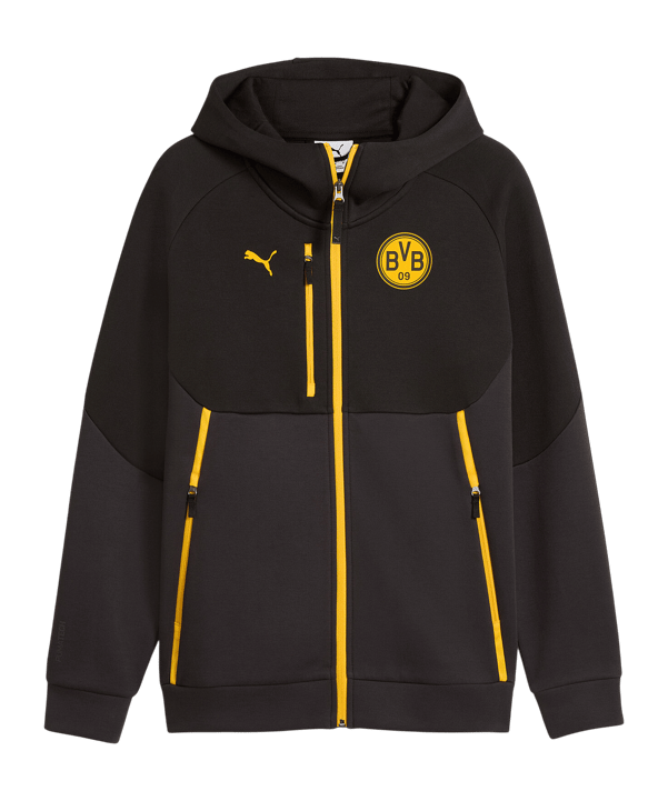 PUMA Borussia Dortmund Fz Hoody Schwarz F10 - schwarz