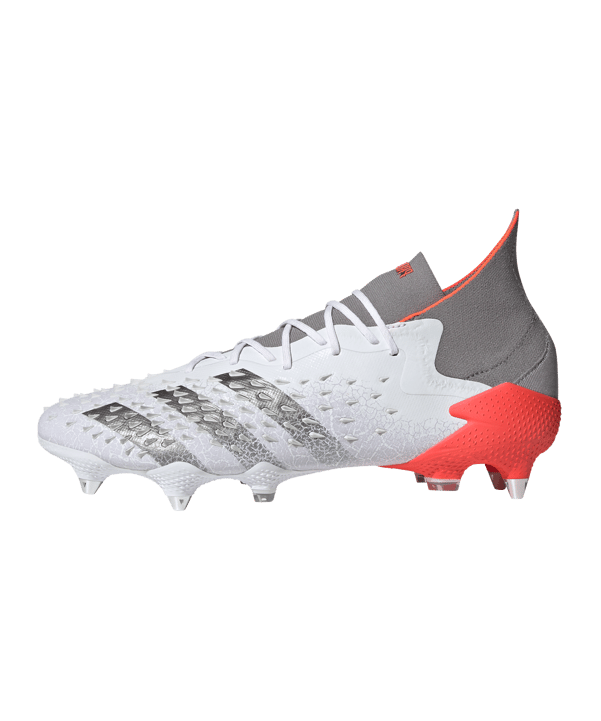 adidas Predator FREAK.1 SG White Spark Weiss Grau Rot - weiss