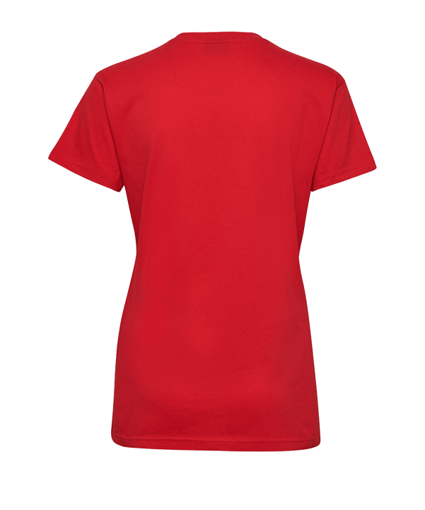 Hummel Cotton T-Shirt Logo Damen Rot F3062 - rot