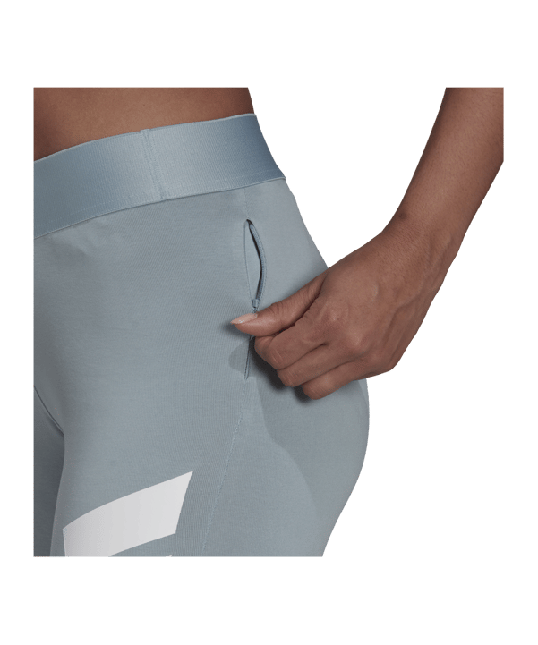 adidas 3B Future Icons Leggings Damen Blau Weiss - blau