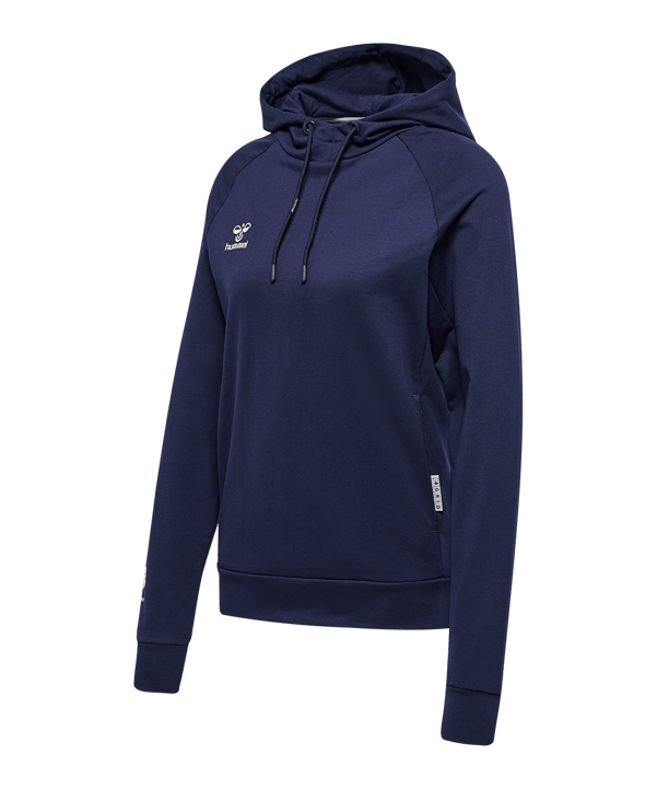 Hummel Move Grid Cotton Hoody Damen Blau F7026 - blau