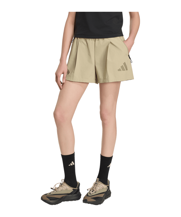 adidas Z.N.E Short Damen Braun - braun