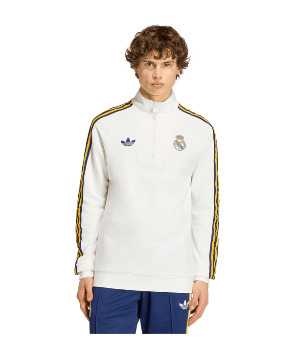 adidas Real Madrid OG Half Zip Top Weiß - weiss