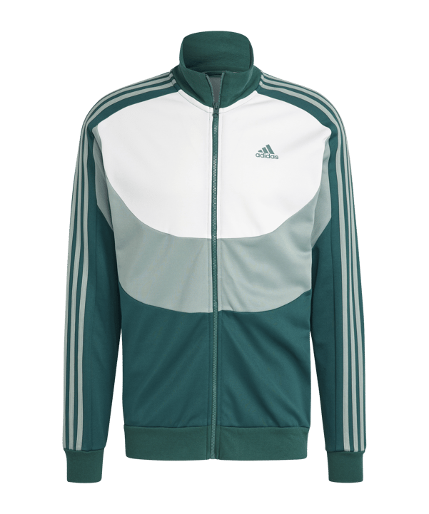 adidas Colorblock Trainingsanzug Grün - gruen