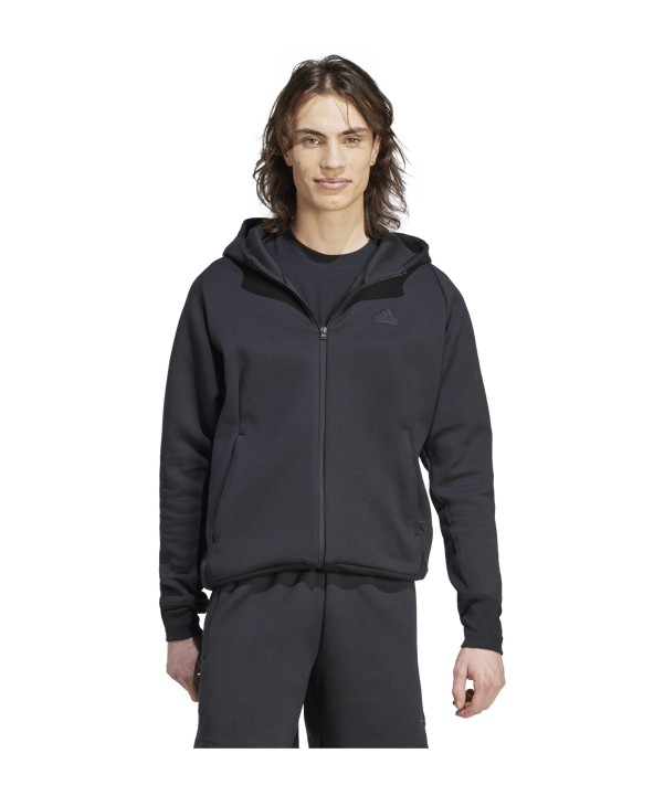 adidas ZNE Tracktop Kapuzenjacke Schwarz - schwarz
