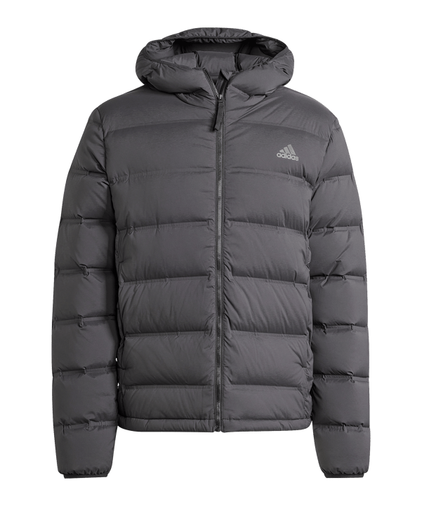 adidas Helionic Stretch Hooded Down Jacket Black - schwarz