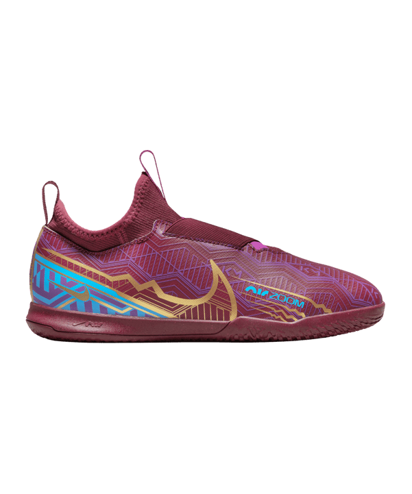 Nike Jr Zoom Vapor XV Academy IC Halle Kids Mbappe Mode 2.0 Rot Gold F694 - rot