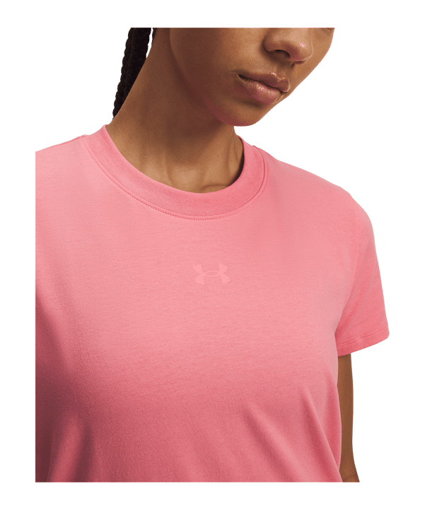 Under Armour Rival Core T-Shirt Damen Rosa F601 - rosa