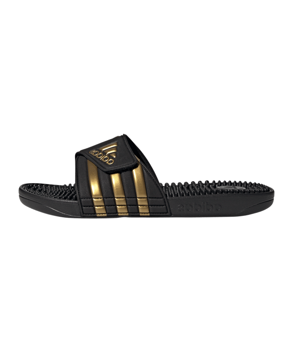 adidas Adissage Badelatsche Schwarz Gold - schwarz