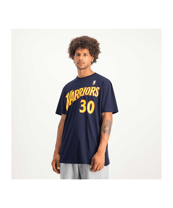Mitchell and Ness NBA Golden State Warriors Stephen Curry T-Shirt Blau - blau
