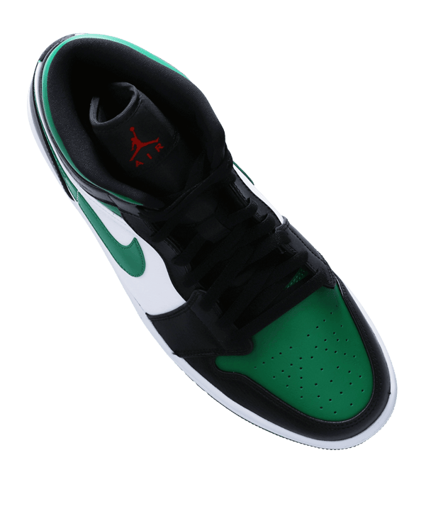 Jordan Air 1 Mid Sneaker Schwarz Grün F067 - schwarz