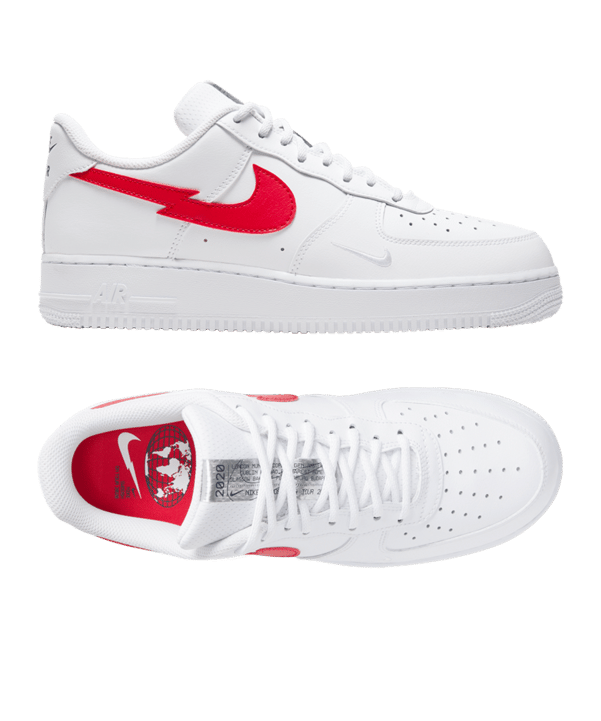 Nike Air Force 1 LV8 Weiss Rot F100 - weiss