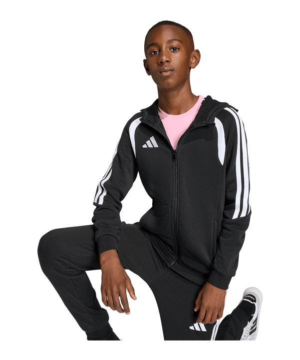 adidas Tiro 26 League Kapuzenjacke Kids Schwarz - schwarz