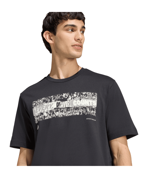 adidas Stadium Fans T-Shirt Schwarz - schwarz