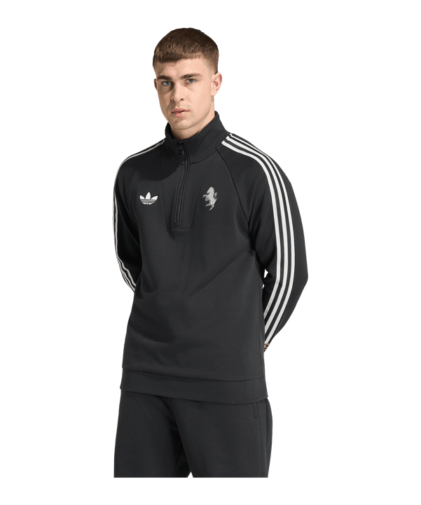 adidas Juventus Turin Originals Half Zip Sweatshirt Schwarz - schwarz