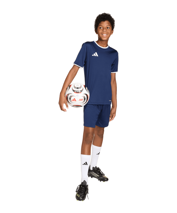 adidas Entrada 26 Trikot Kids Dunkelblau - weiss
