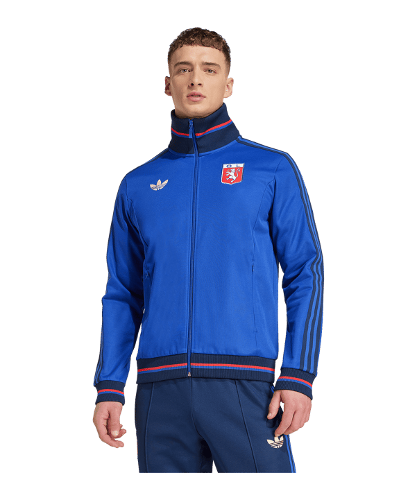 adidas Olympique Lyon 75 TT Trainingsjacke Blau - blau