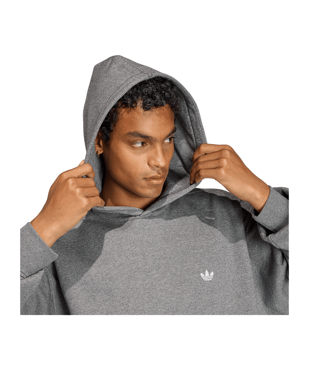 adidas Originals Trefoil Essentials Melange Loose Hoody Grigio - grigio