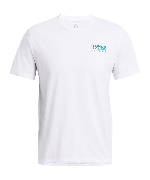 Under Armour Bball Logo Court T-Shirt Weiß F100 - weiss