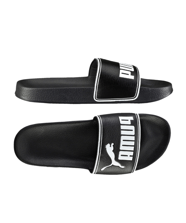 PUMA Leadcat Badelatschen Schwarz Weiss F01 - schwarz