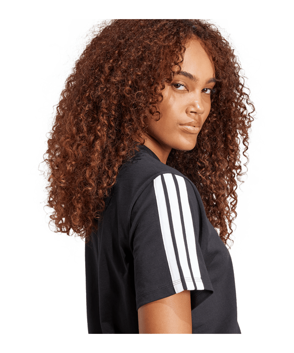 adidas Essentials 3 Stripes T-Shirt Damen Schwarz - schwarz