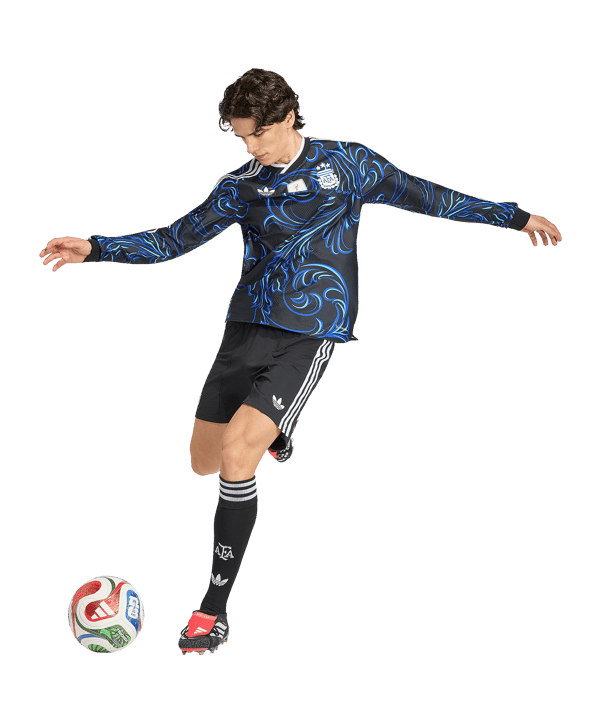 adidas AFA Argentinien Authentic Trikot Langarm Away WM 2026 Schwarz - schwarz