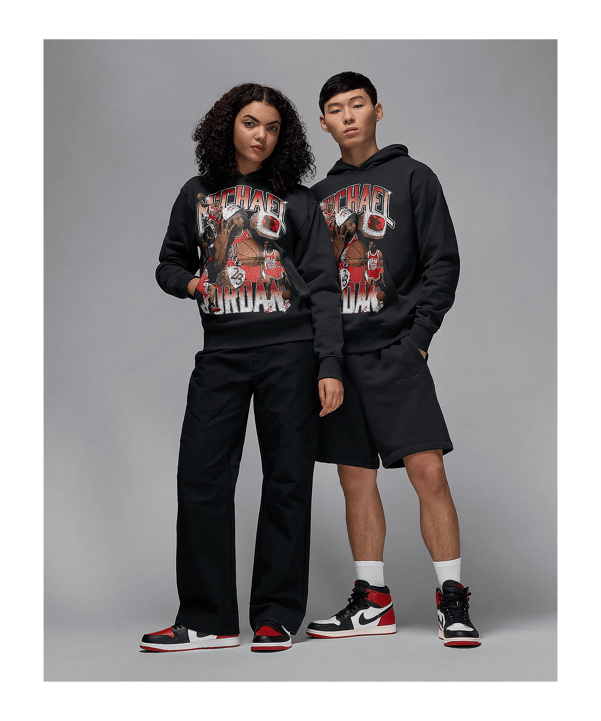 Jordan Flight Fleece Graphic Hoody Schwarz F045 - schwarz