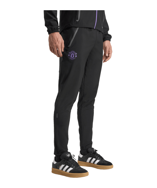 adidas Manchester United Vis Tech Travel Jogginghose Schwarz - schwarz