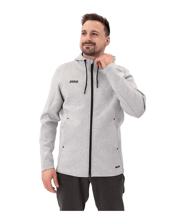 JAKO Premium Basic Veste à capuche Gris C040 - gris