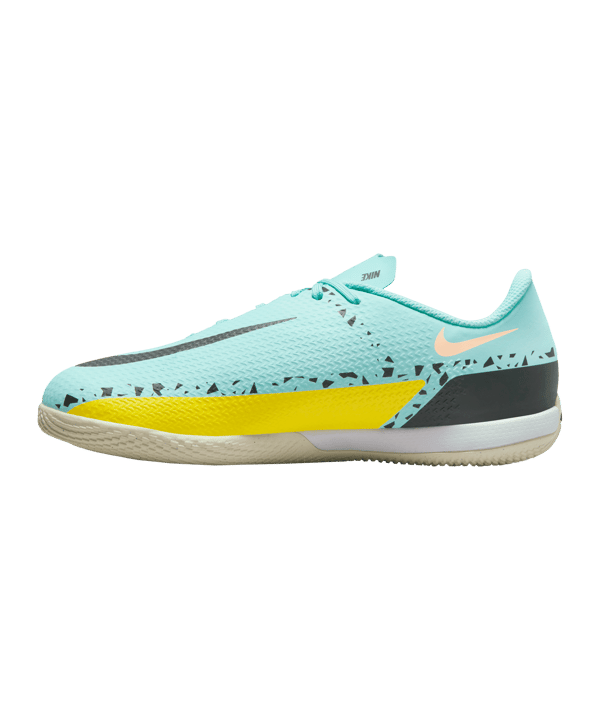 Nike Jr Phantom GT2 Academy IC Halle Kids Lucent Türkis Gelb F407 - tuerkis