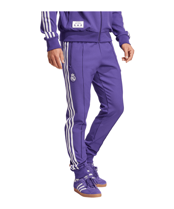 adidas Real Madrid Terrace Icon Trainingshose Lila - lila