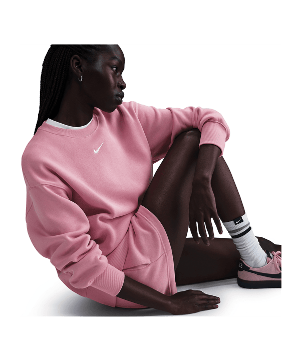 Nike Phoenix Fleece Oversized Sweatshirt Damen Pink F699 - rosa