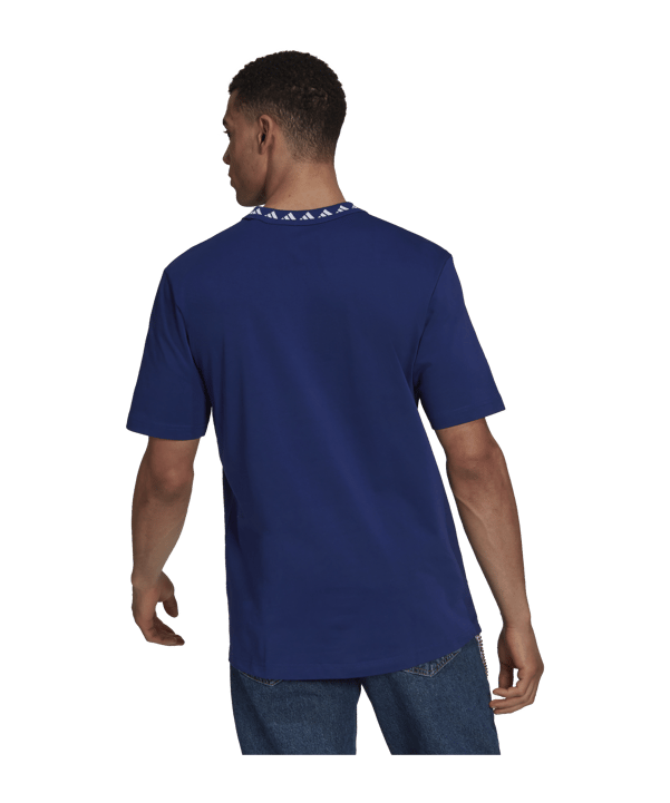 adidas Juventus Turin Icon T-Shirt Blau Weiss - weiss
