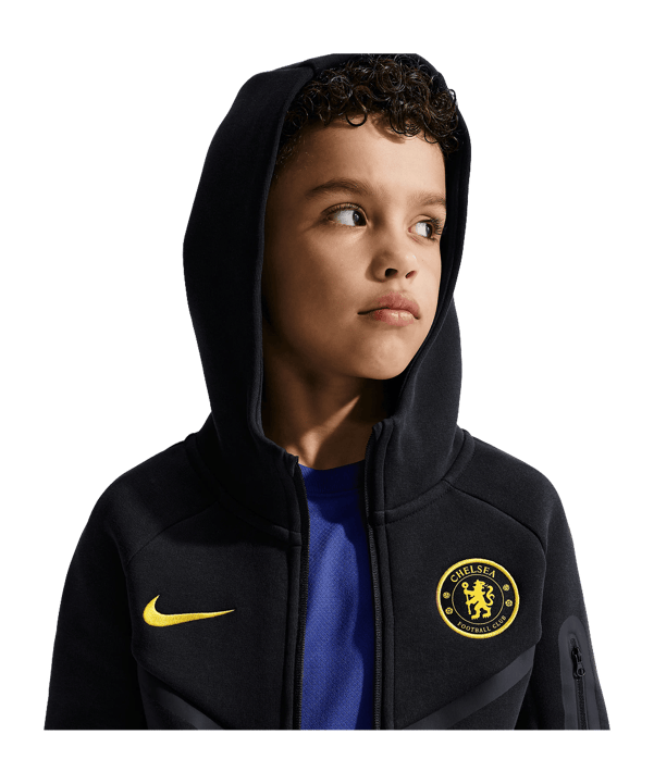 Nike FC Chelsea London Tech Fleece Giacca con cappuccio Bambini Blu C426 - blu