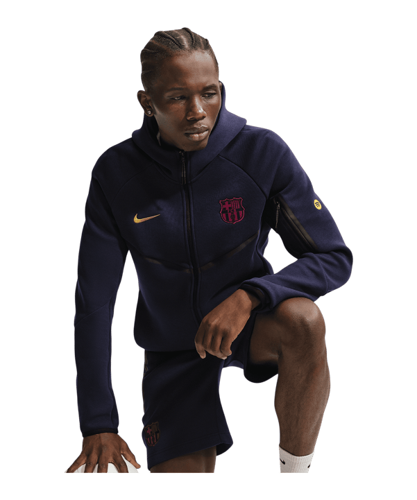 Nike FC Barcelona Tech Fleece Windrunner Kapuzenjacke Blau F499 - blau