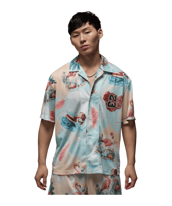 Jordan Essentials Printed Camp T-Shirt Beige F133 - beige