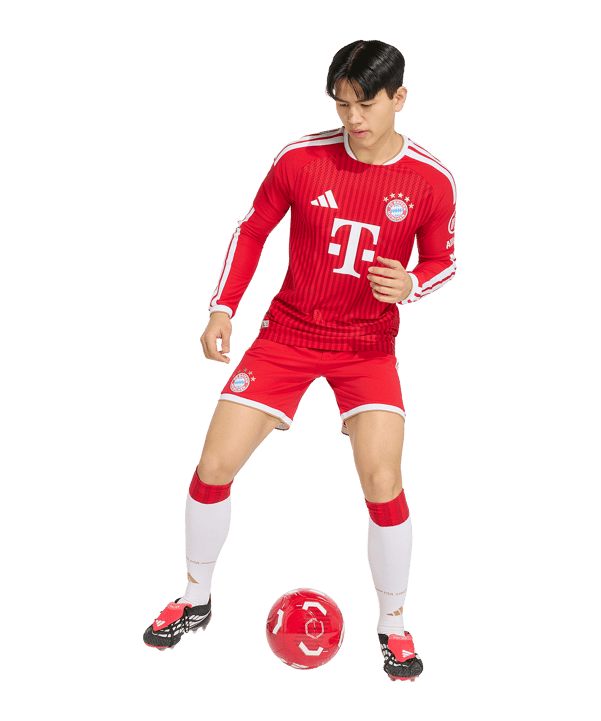 adidas FC Bayern München Authentic Trikot Langarm Home 2026/2027 Rot - rot