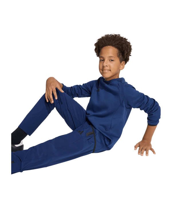 adidas Tiro Travel Woven Hose Kids Dunkelblau - schwarz