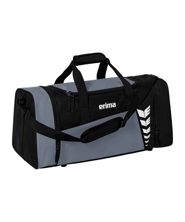Erima Six Wings Sporttasche Gr. S Grau Schwarz - grau
