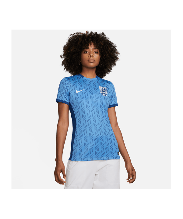 Nike England Trikot Away Frauen WM 2023 Damen Blau Weiss F462 - blau
