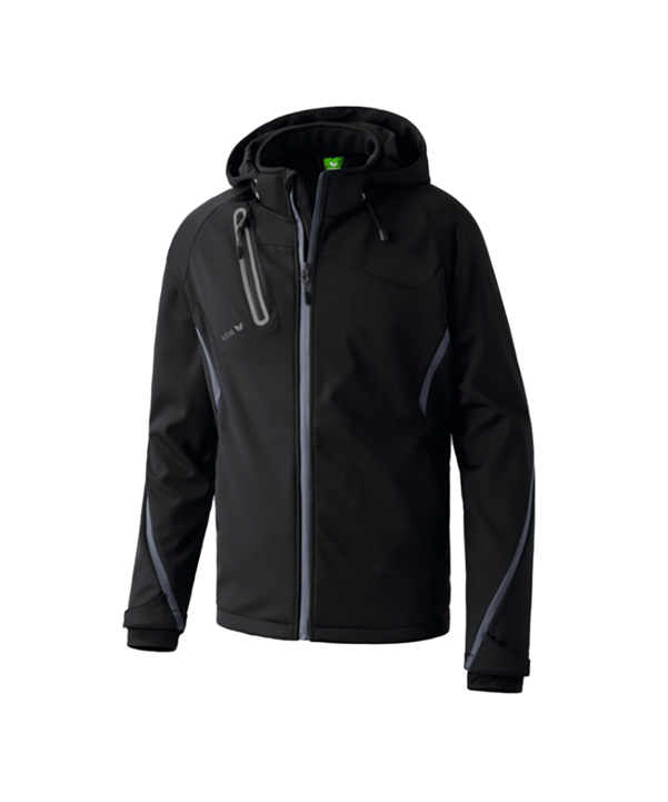 Erima Softshell Jacke Active Wear Function Schwarz - schwarz