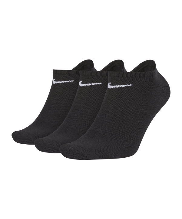 Nike 3er Pack Socken Füsslinge Sneaker F001 - schwarz