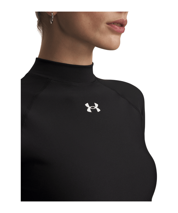 Under Armour HeatGear Crop Mock Damen Schwarz F008 - schwarz