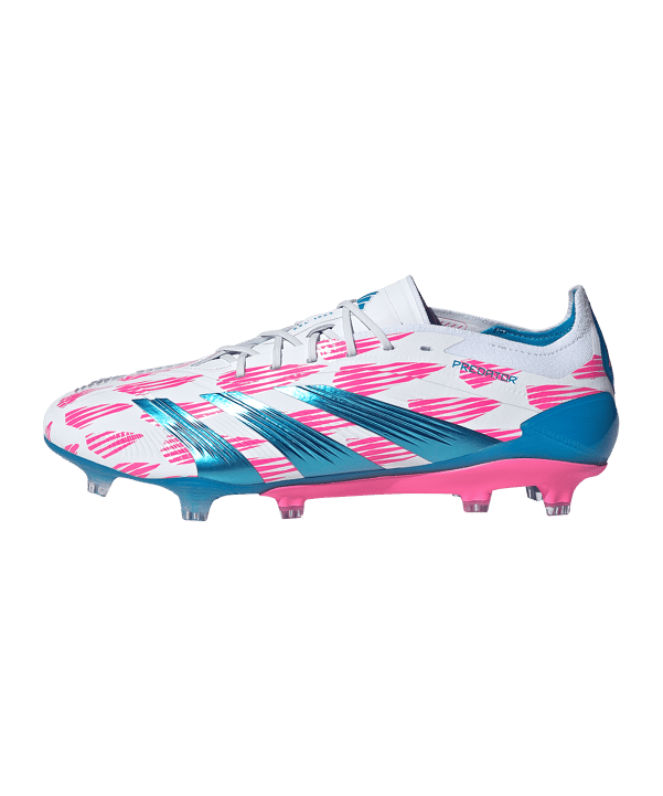 adidas Predator Elite FG Reemergence Weiss Blau - weiss