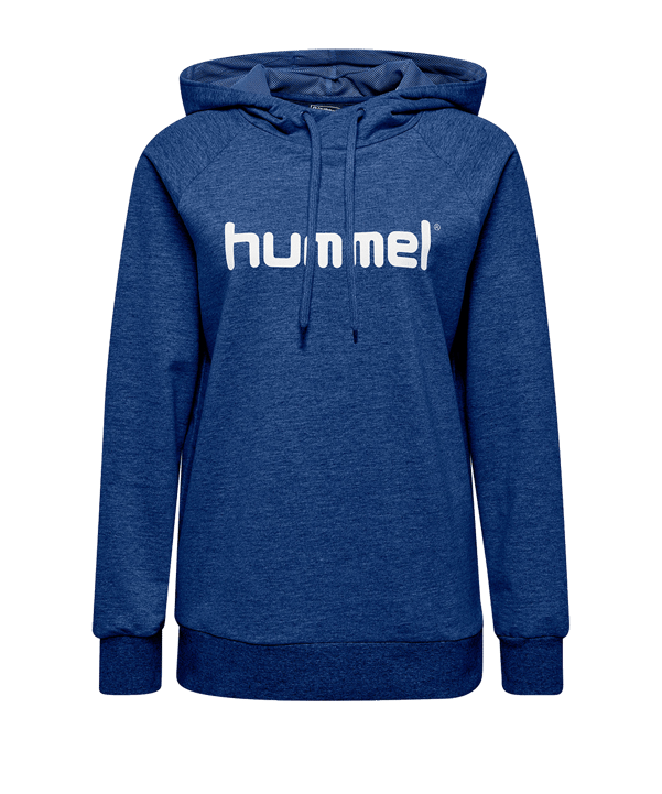 Hummel Cotton Logo Hoody Damen Blau F7045 - blau
