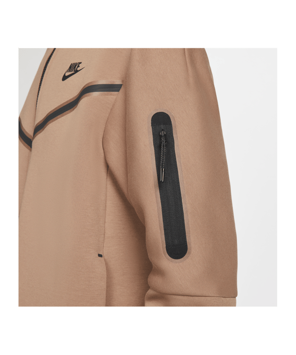 Nike Tech Fleece Kapuzenjacke Braun Schwarz F256 - braun