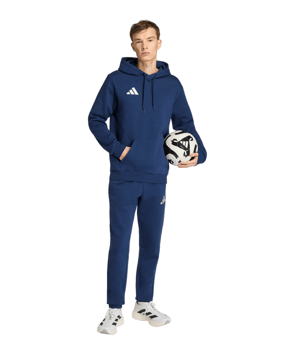 adidas Entrada 26 Hoody Dunkelblau - weiss