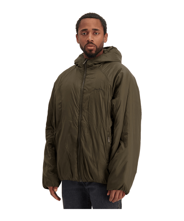 Sean John Logo Round Padded Jacke Braun - braun